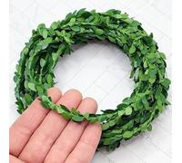 Aorvoras Mini Leaf Garland, Dollhouse Miniature Ivy Leaf Vine Garland, Dollhouse Mini Wreath, Mini Christmas Garland, for Making 1:6 Scale Dollhouse Mini Wreath, Fairy Wedding Crowns, Decor (2Yard)