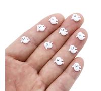 Aorvoras Miniature Ghost, Adorable Glow-in-The-Dark Micro Ghosts Set of 50 - Tiny Resin Ghost, Dollhouse Miniature Ghosts for Crafts and Accessories