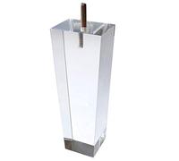AORYVIC Replacement Legs Square Acrylic Sofa Feet 8 inch Stand legs for Bed Side Table Night Table Antique Modern Furniture Decor Clear Glass Pack of 4