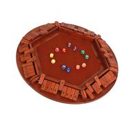 AOSAIXIS 1-6 Players Shut The Box Dice Game, Wooden Board Table Math With 16 Dice And Instructions,Multiplayer Wooden Number Card Tabletop For Adults Party Travel Gathering