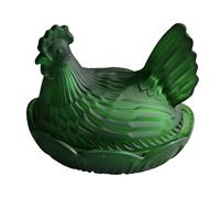 AOSAIXIS Glass Hen Candy, Decorative Covered Candy Bowl with Lid Crystal Glasses Chicken Shape Candys Jar Snacks Bowl Gift Jars with Lid Decorative