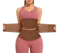 AOSBOEI Waist Trainer for Women Workout Waist Cincher Trimmer Underbust Corset Tummy Control Hourglass Body Shapewear, Brown, Large