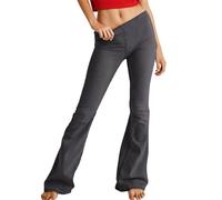 Aoseiens Women's Flared Fit Jeans Women's Bootcut Jeans with Medium Waist Casual Stretch Mom Denim Jeans Bell Trousers Women's Jeans Women's High Sweet Flared Jeans, black, XL