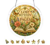 AOSERI Acrylic Puzzle Suncatcher, Lost in Pages Jigsaw Puzzle Sun Catcher
