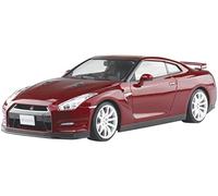 Aoshima 1:24 scale self assembly Plastic Model Car compatible with Nissan GT-R R-35 (GT-R Body 2014) in Red