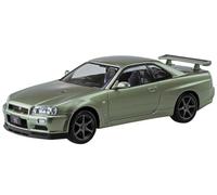 Aoshima Nissan R34 Skyline GT-R Nur (Millenium Jade) 1:32 Scale Snap Fit Model Kit