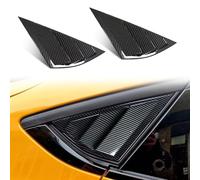 AOSK for Mustang Mach E Quarter Side Window Scoop Louvers Cover Window Visor Cover ABS (V2 Carbon Fiber)