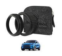 AOSKonology for Mach E Volume Control Knob MetalCover Accessories Volume/Gear Shift Switch Knob Metal Cover Compatible with Mustang Mach E Accessories (Volume+Gear, Black)