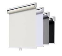 AOSKY Cordless Roller Shades Blackout Blinds for Windows Room Darkening Rolled Up Shades with Spring System, UV Protection Window Shades Door Blinds for Home and Office (46" W x 72" H, Ivory)