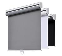 AOSKY Cordless Roller Shades Blackout Blinds for Windows Room Darkening Rolled Up Shades with Spring System, UV Protection Window Shades Door Blinds for Home and Office (35" W x 72" H, Grey)