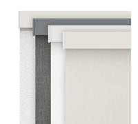 AOSKY Linen Roller Blinds Shades for Indoor Windows Pull Down Cordless Blackout Black Out Window Shade 33 Inch Blinds for Home Beige