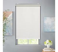 AOSKY Roller Window Shades Blackout Blinds for Windows Cordless Bedroom Shade Room Darkening Shades Door Blinds with Thermal Insulated Easy to Install for Home Office Bathroom W40 xL72 Ivory White