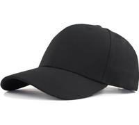 AOSMI XXL,3XL Oversized Big Head Hats Men’s Large Structured Baseball Cap Fit for Size 7 1/2, 7 5/8, 7 3/4, 7 7/8, 8, 8 1/8, 01 Black, X-Large-3X-Large