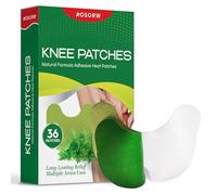 AOSORW Knee Relief Heat Patches - 36 Count Natural Herbal Mugwort Patches for Arthritis & Bone-on-Bone Support - Long-Lasting Soothing Muscle and Joint Relief