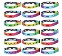Aospkle 18PCS WWJD Christian Bracelet Pack for Women Men, Jesus Gifts Bracelets Bulk, WWJD Bracelets - What Would Jesus Do Bracelet, 18 Colorful