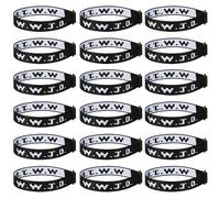 Aospkle 18PCS WWJD Christian Bracelet Pack for Women Men, Jesus Gifts Bracelets Bulk, WWJD Bracelets - What Would Jesus Do Bracelet, 18 Black