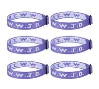 Aospkle 6PCS WWJD Bracelet for Women Men, Christian Gifts Wristbands, WWJD Rubber Bracelets - What Would Jesus Do Bracelet, One Size, Silicone, no gemstone