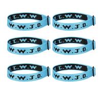 Aospkle 6PCS WWJD Bracelet for Women Men, Christian Gifts Wristbands, WWJD Rubber Bracelets - What Would Jesus Do Bracelet, One Size, Silicone, no gemstone