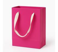 Aosric Pink Gift Bags with Handles, 30 Pcs 7"x4"x9" Durable, Reusable, Foldable Small Cardstock Paper Bags for Party Favors, Christmas, Baby Shower, Birthday, Wedding, Shopping, and Retail Use