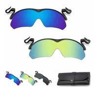 Aosrioylt 2024 New Polarized Clip Cap Sunglasses, Outdoor Polarized Sunglasses, Outdoor Fishing Cycling Traveling UV Protection Sunglasses (Color : B+C)