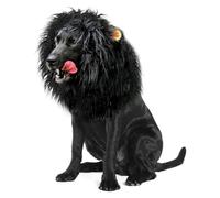 Aosrioylt Black Lion Mane Costume for Dog, Realistic Lion Mane Wig, Eco-friendly & Low-maintenance, Polyester Blend, Black, XL, Halloween & Christmas, Medium & Large Dogs (60-80cm Neck)