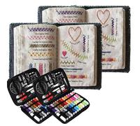 Aosrioylt Looma Book Embroidery, DIY Stitch Book, Beginner Embroidery Stitch Kit for Children, Sewing Books Creative Embroiderys Stitches for Adult Beginners and Embroiderys Lovers(2 Sets)