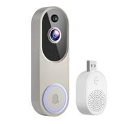 Aosrioylt Meacode Video Doorbell Camera, Weatherproof Wireless Safe Doorbell, With Ai Detection, 2k HD, Night Vision, Long Battery Life & Cloud Storage, The Smarter Way to Protect Your Home(WHITe)