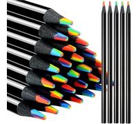 Aosrioylt Rainbow Pencils, 12/18/24 Pack 7 Color in 1 Colouring Pencils, Art Supplies Drawing Colored Pencil, Christmas Presents Gifts for Kids Girls Boys Adults Teenagers Children on Birthday(24pcs)