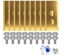 Aosrioylt Replacement mower Blades Compatible for Mammotion Luba and Yuka All Series, Robust Titanium Replacement Robotic Lawnmower Blades(Gold*18)