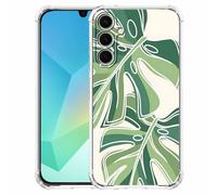 AOSSXIN Monstera Leaves Case for Samsung Galaxy A16,Minimalist Plant Line Art Pattern,Trendy Soft TPU Bumper Phone Cover,A16