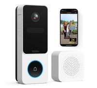 aosu 2K HD Doorbell with Camera Wireless, Smart Video Doorbell with Gong, 170° Wide Angle, PIR Motion Detection and Package Detection, Night Vision, 2-Way Audio, 2.4GHz WiFi, Compatible with Alexa