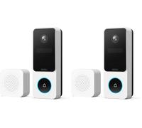 aosu 2K HD Wireless Video Doorbell Camera with Chime, Battery Powered, Wide Angle, 2-Way Talk, AI Human Detection, Local & Cloud Storage, 2.4GHz WiFi, Alexa Compatible, Senior-Friendly (Pack of 2)