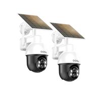 aosu 2K Outdoor Security Camera, Solar Powered Full 360° Coverage, 2 Pack