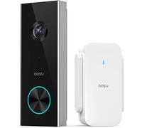 aosu Video Doorbell Wireless, 2K HD Doorbell Camera Wireless,Battery-Powered Doorbell Camera,2.4GHz Wi-Fi,Human Detection,180-Day Battery Life,Video Calling,Voice Changer,Work with Alexa