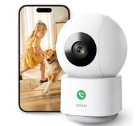 aosu 2K WiFi Camera Indoor - Nanny Cam for Baby Room & Home, Plug-in, App Control, Pet Dog Monitoring, Motion Tracking, 360°View, 24/7 Recording, One-Touch Call, Two Way Audio