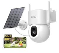 aosu 3K 5MP Security Cameras Outdoor Wireless, Solar Security Camera High Capacity Portable Solar Panel, 360° PTZ 400lm Spotlight, AI Detection of Person Pet Car 2-Way Talk Color Night Vision