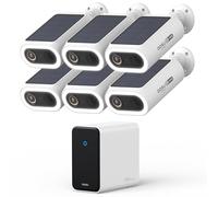 AOSU 4K UHD AI Security Camera Outdoor Solar Battery 6-Cam Kit with HomeCortex Smart Face Recognize Behavior Analysis Person/Vehicle/Animal Detection 32GB Local 16TB Expandable Color Night Vision IP65