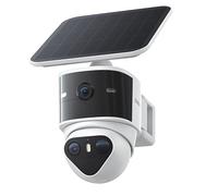 aosu T2 Pro 3K Security Cameras Wireless Outdoor, Dual Cam No Blind Spot | 5MP 360° PTZ + 170° Wide-Angle, 8x Zoom, Solar Powered, AI Auto Tracking Human Vehicle, Color Night Vision, Local Storage