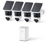 aosu T2 Pro Security Camera Outdoor Wireless, 4 Cam Kit Outdoor Camera, 3K Dual Cam No Blind Spot Security Camera for Home, 170° Wide + 360° PTZ, AI Detection, 8X Zoom, Expandable 1TB Local Storage