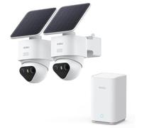 aosu T2 Ultra 4K Security Cameras Wireless Outdoor Solar, 2 Cam Kit & aosuBase 2.0, Smart Home Security System with TrueColor Night Vision, AI Recognition & 360°Tracking,Expandable 1TB Local Storage
