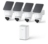 aosu T2 Ultra 4K Security Cameras Wireless Outdoor Solar, 4 Cam Kit & aosuBase 2.0, Smart Home Security System with TrueColor Night Vision, AI Recognition & 360°Tracking,Expandable 1TB Local Storage