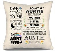 Aosumin Auntie Gift Ideas Only An Aunt Can Give Hugs Like A Mother Cushion Covers for Auntie from Niece Nephew Birthday Mother's Day Best Aunt Present (auntie)