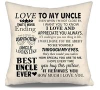 Aosumin Best Uncle Gift from Niece Nephew Even When I'm Not Close By Throw Pillow Cover Cushion Cover for Uncle Birthday Gift (UNCLE)