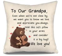 Aosumin Grandad Cushion Covers Gift from Grandchildren Grandpa Even When We're Not Close By We Want You To Know We Love And Appreciate You Always Birthday Grandfather's Day (our grandpa)
