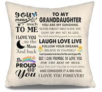 Aosumin Granddaughter Gift Ideas Cushion Covers for Granddaughter from Grandma Grandpa Birthday Graduation (granddaughter)