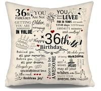 Aosumin Inspirational Cushion Cover Gift for Birthday 36 Years Old Women Men Mom Wife Husband Sister Brother Cousin Colleagues Friends 36th Birthday Gift 10-100 Years Old Birthday Gift Ideas (36)
