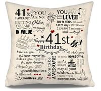 Aosumin Inspirational Cushion Cover Gift for Birthday 41 Years Old Women Men Mum Dad Wife Husband Sister Brother Cousin Colleagues Friends 41st Birthday Gift 10-100 Years Old Gift Ideas(41)