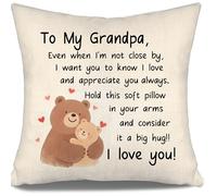 Aosumin To My Grandpa Cushion Cover Grandad Gift from Granddaughter Grandson Even When I'm Not Close By I Want You To Know I Love And Appreciate You Always Birthday Grandfather's Day (grandpa)