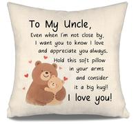 Aosumin Uncle Gift from Niece Nephew To My Uncle Cushion Cover Even When I'm Not Close By I Want You To Know I Love And Appreciate You Always Birthday Father's Day (uncle)