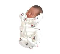 Aoswep I Love Dad Mum Long Sleeve Baby Jumpsuit, White, 0-3 Months